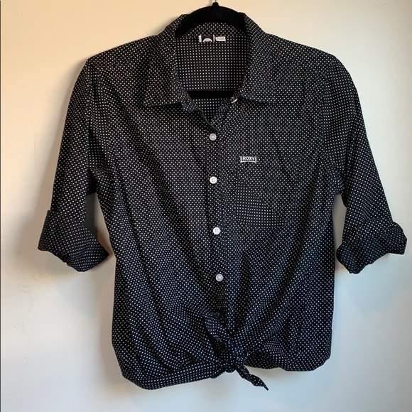 Black & White Polka Dot Top - Picture 1 of 2